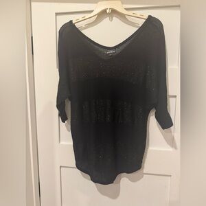 Black sequins sweater. Size small.